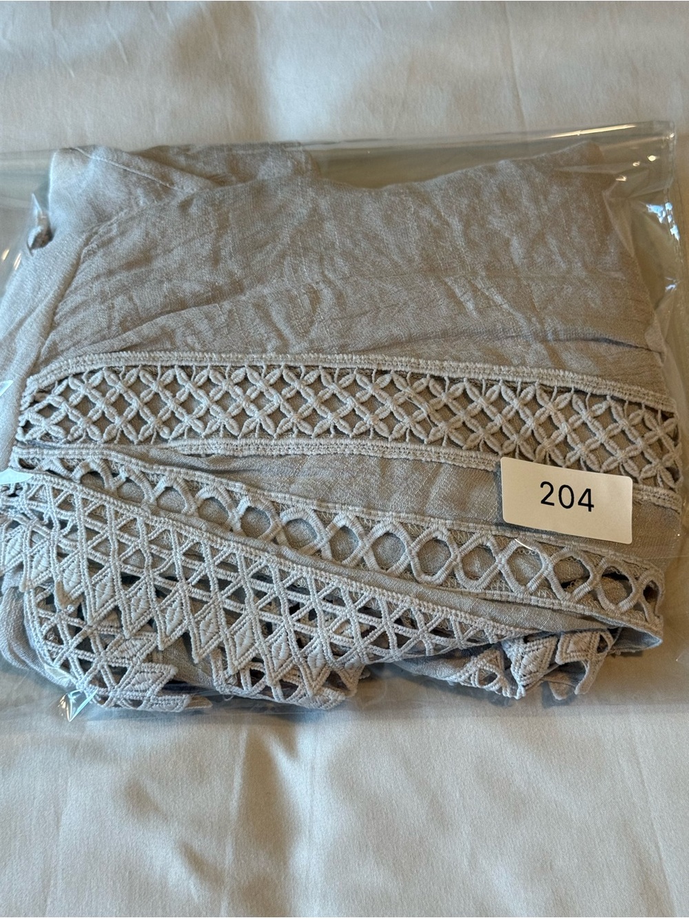 By Together Cream Crochet-Trim Wrap Tunic Blouse - Picture 8 of 8